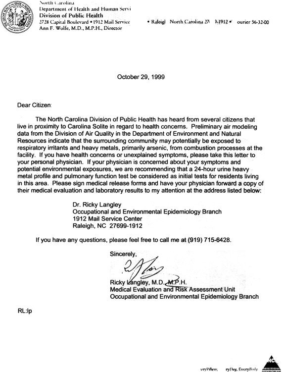 Public Health Letter